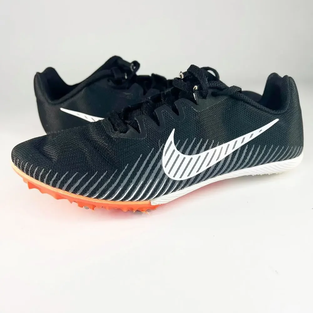 Nike Zoom Rival M 9 Racing Track Field Shoes Sprinting Black Women 8 / Men 6.5